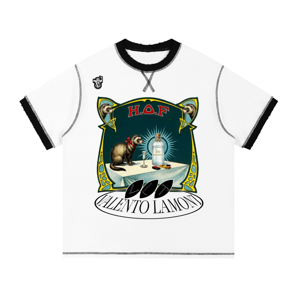 Unisex Contrast-Stitched Ringer T-Shirt
