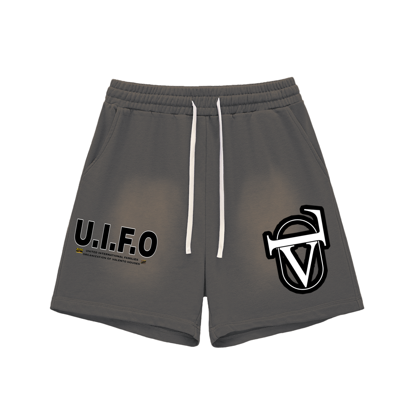 Sun Fade Raw Edge Cotton Shorts