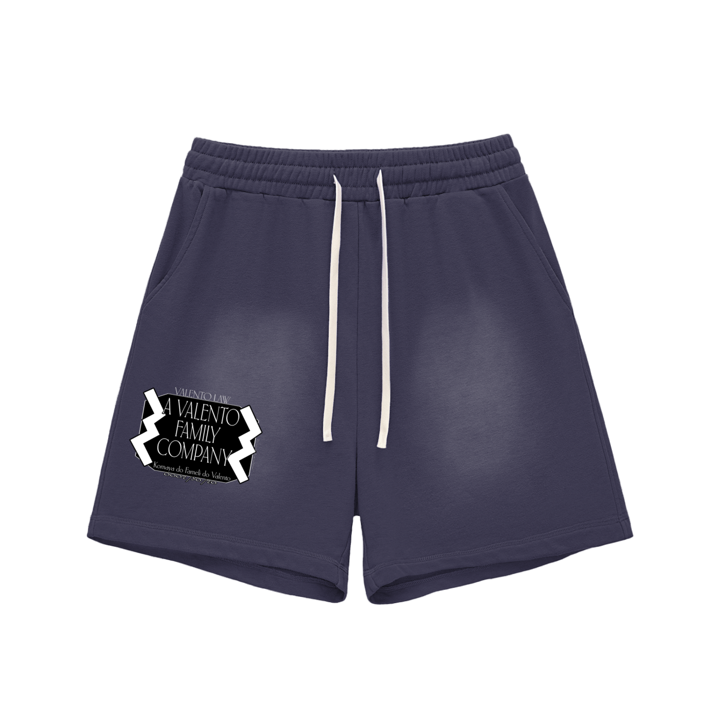 Sun Fade Raw Edge Cotton Shorts