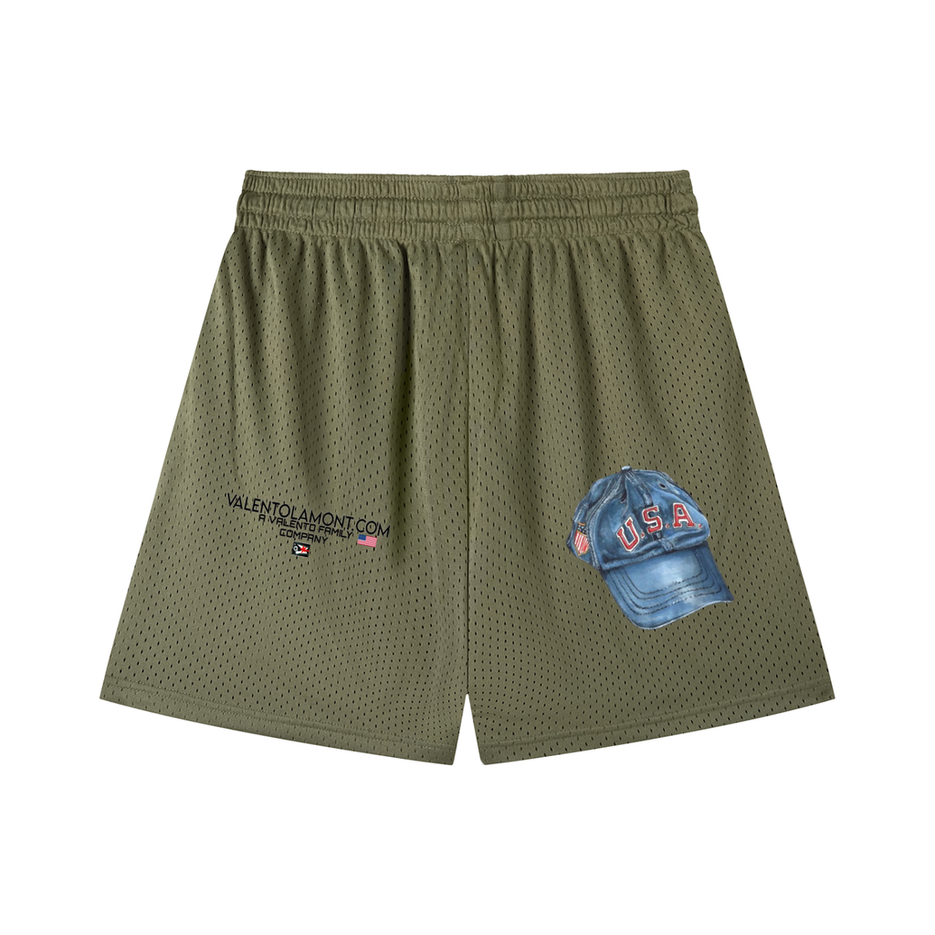 Mesh Drawstring Shorts