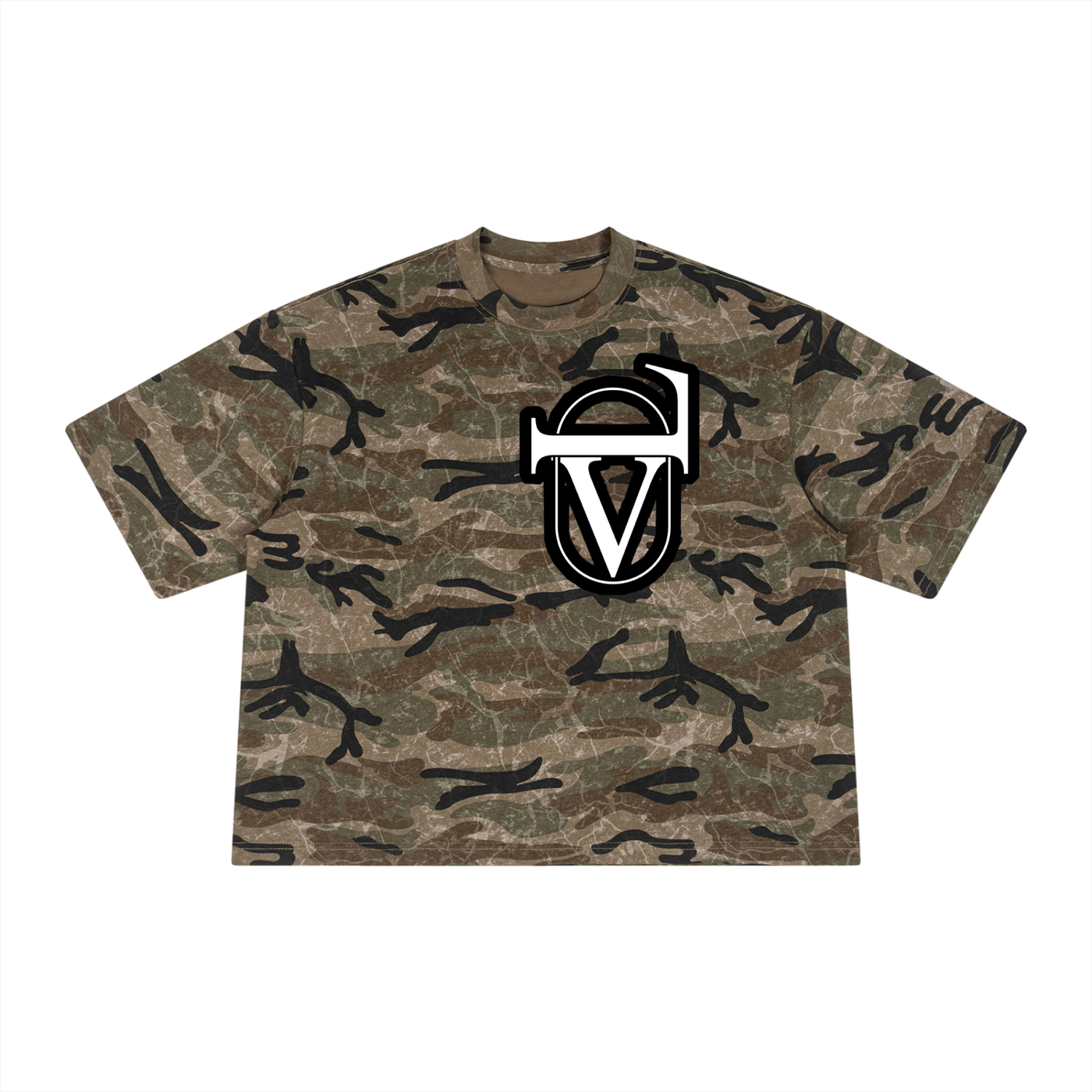 Unisex Boxy Camo Print T-Shirt