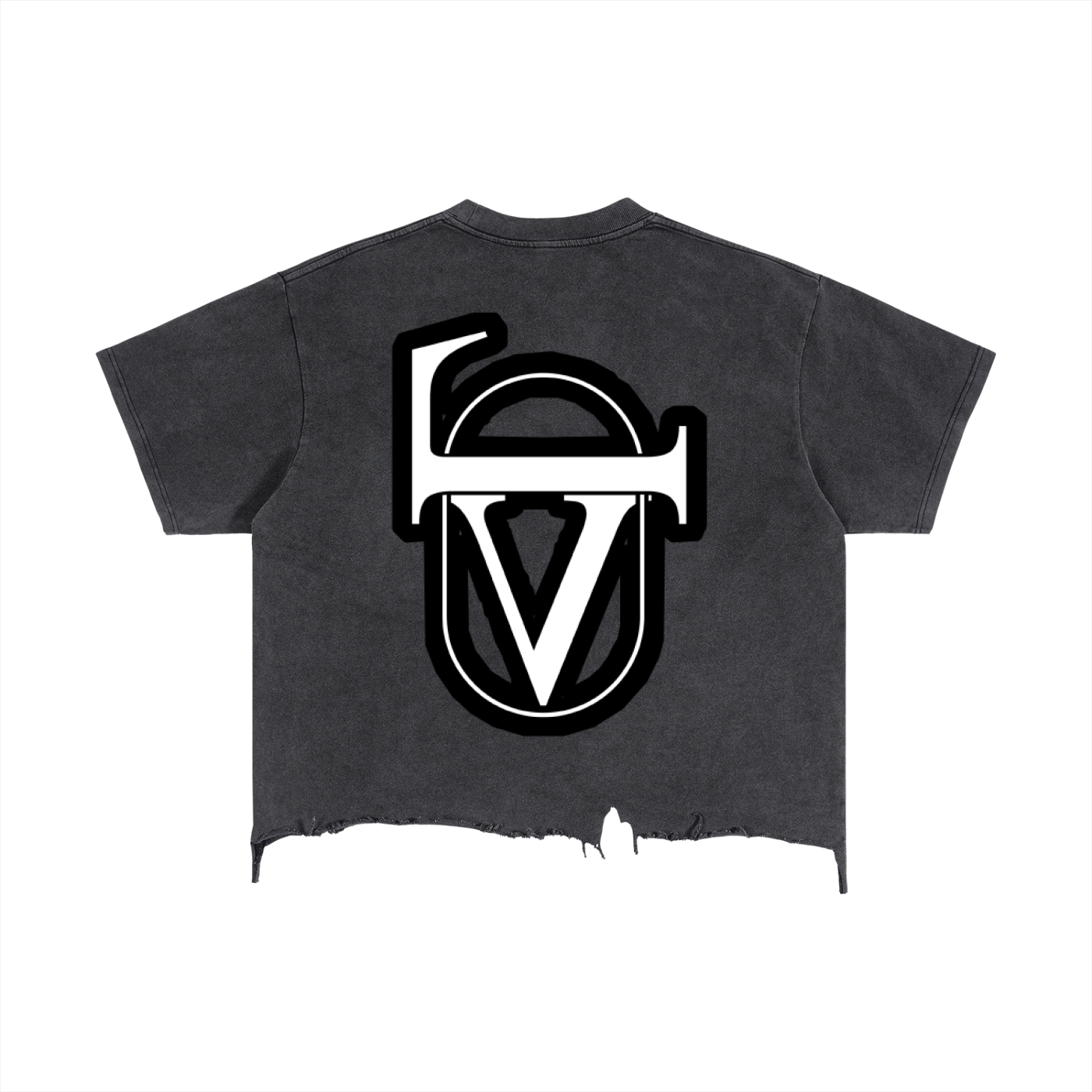 Vintage Wash Boxy Distressed Hem T-Shirt