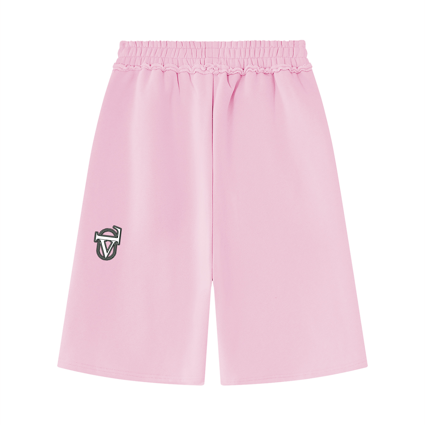 V Raw Edge Fleece Shorts
