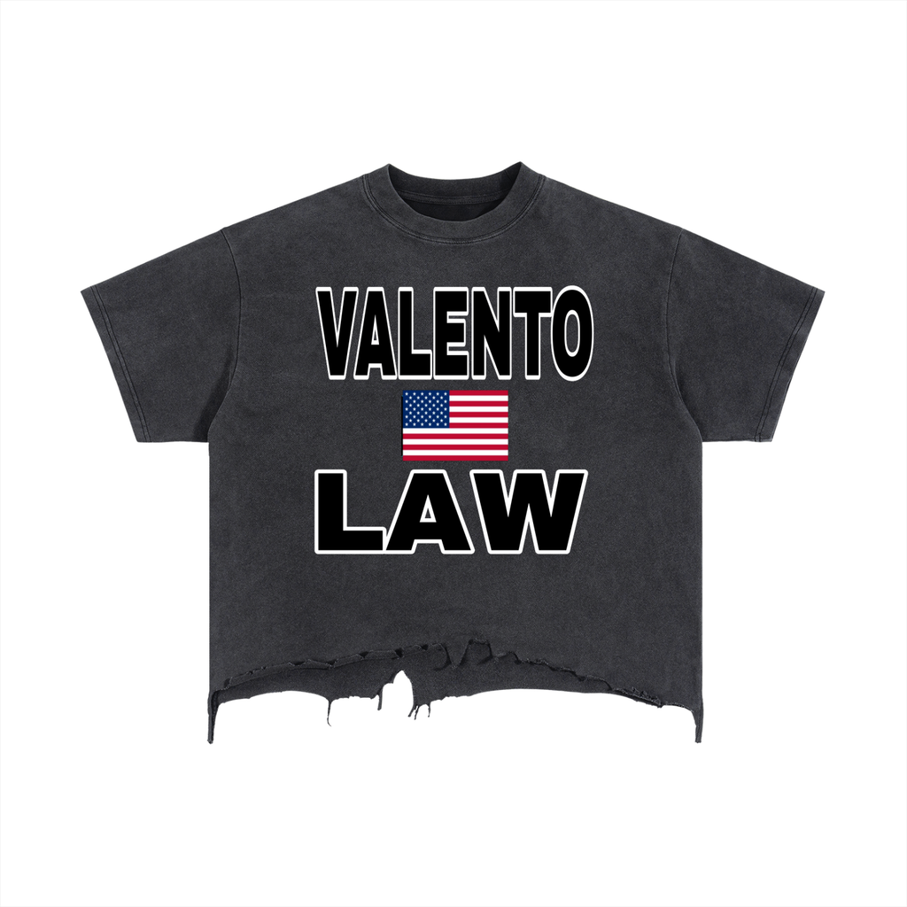 Vintage Wash Boxy Distressed Hem T-Shirt