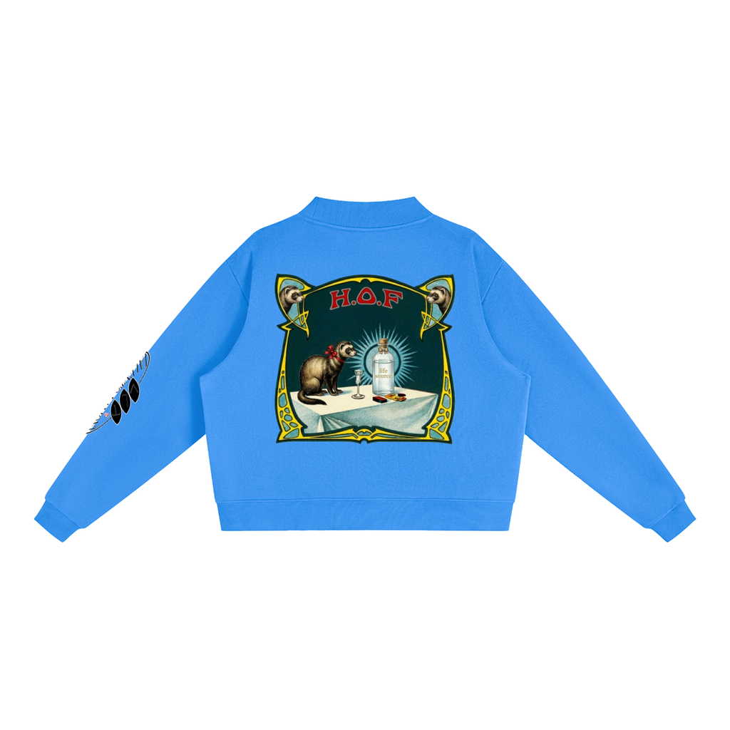 Essential Fleece Mock-Neck Crew Sweatshirt