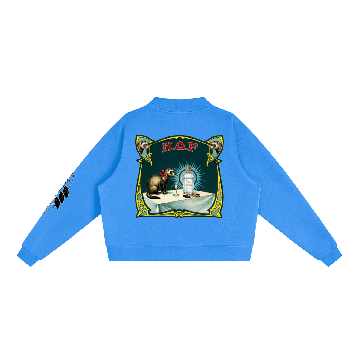 Essential Fleece Mock-Neck Crew Sweatshirt