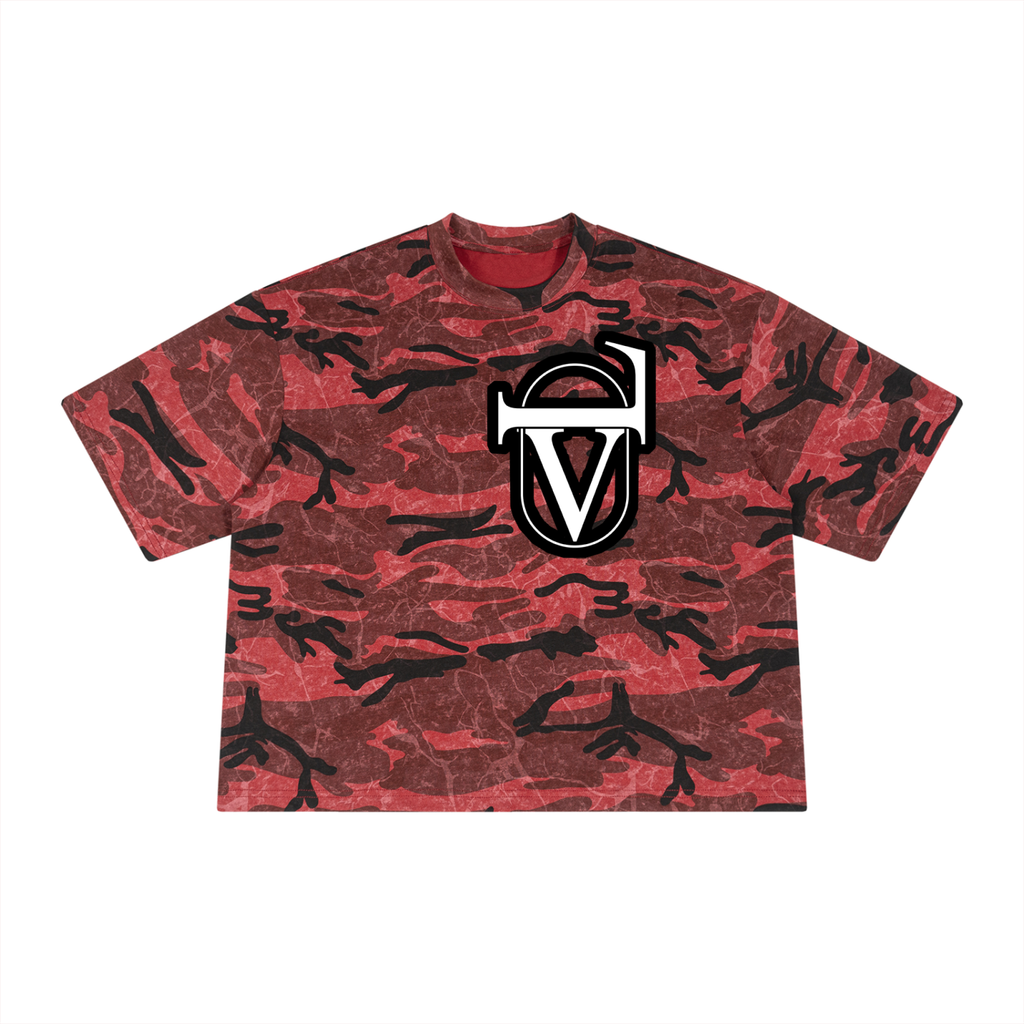 Unisex Boxy Camo Print T-Shirt
