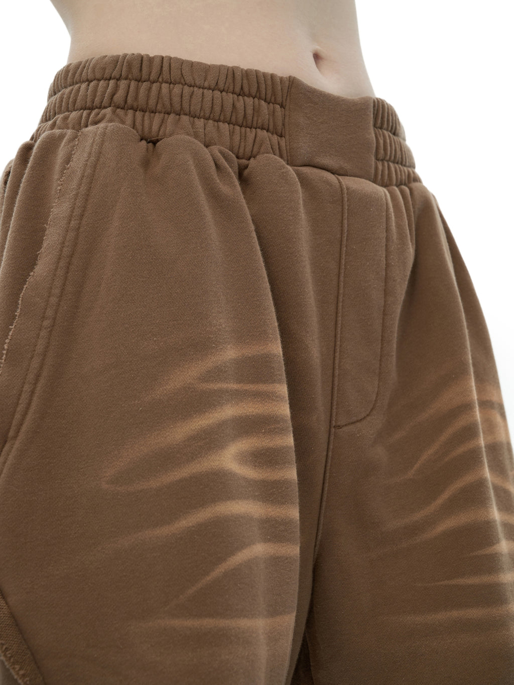 Heavyweight  Vintage Washed  Tiger Stripes Short Pants - 360 GSM