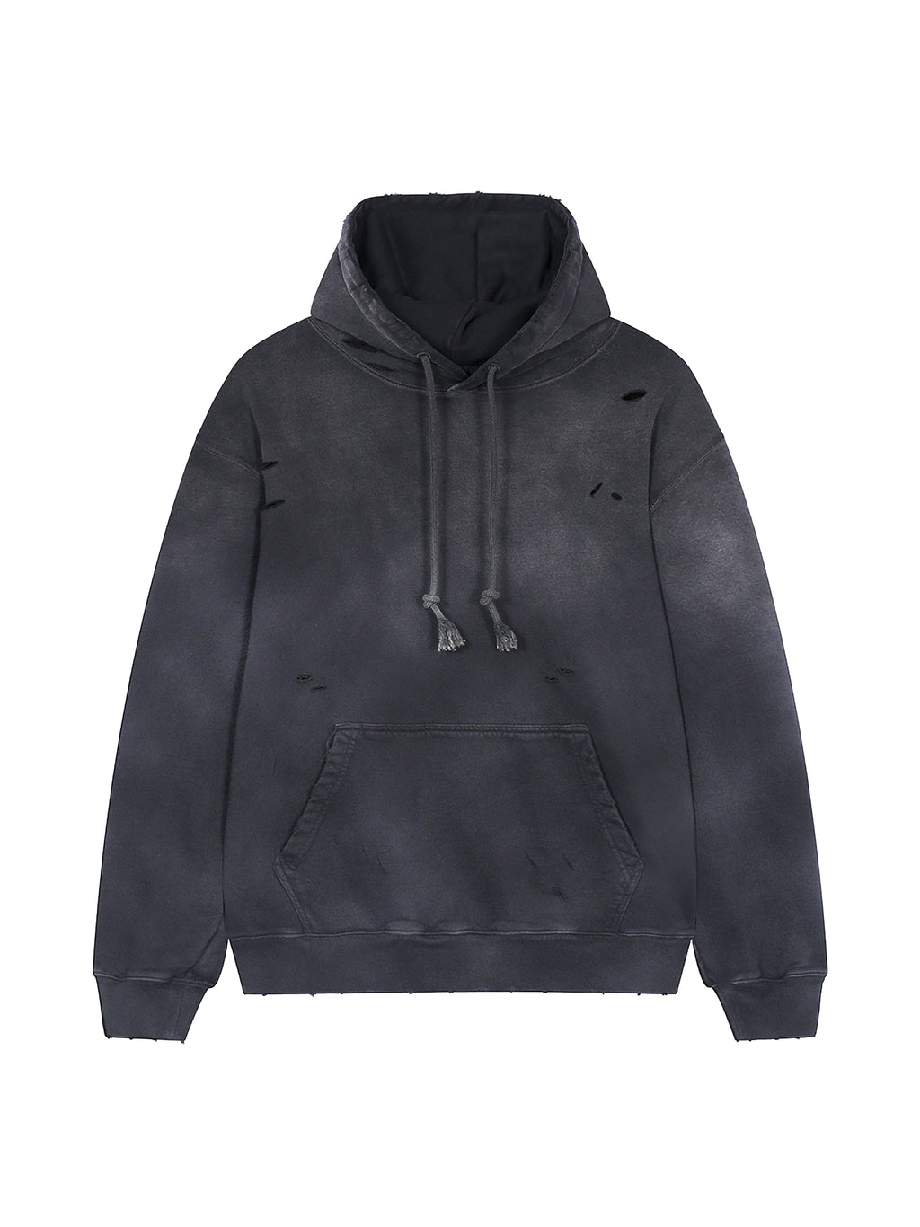 Heavyweight Pure Cotton Hand-Frayed Monkey Washed Hoodie