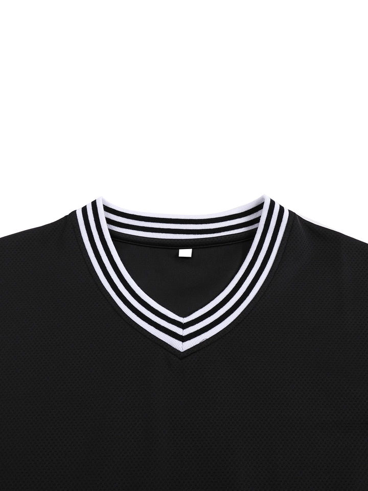 Taped Mesh Boxy T-Shirt