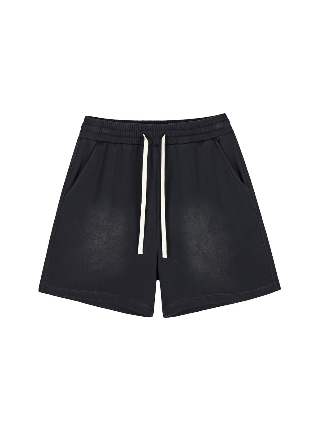 Sun Fade Raw Edge Cotton Shorts