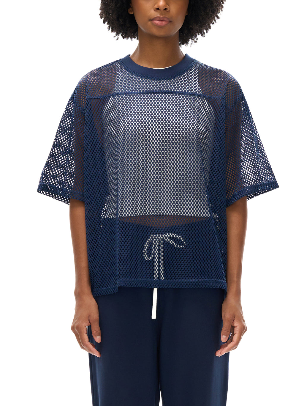 See-through Boxy Net T-shirt