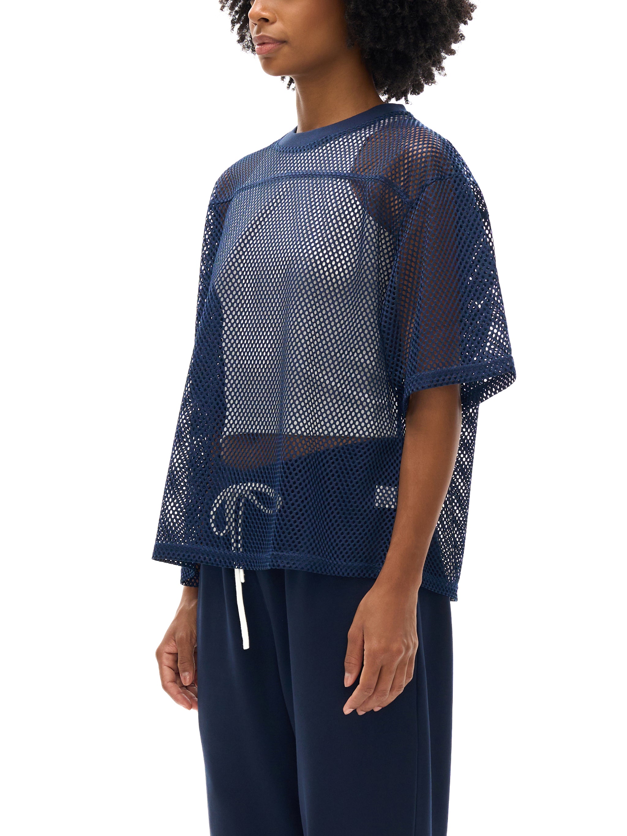 See-through Boxy Net T-shirt