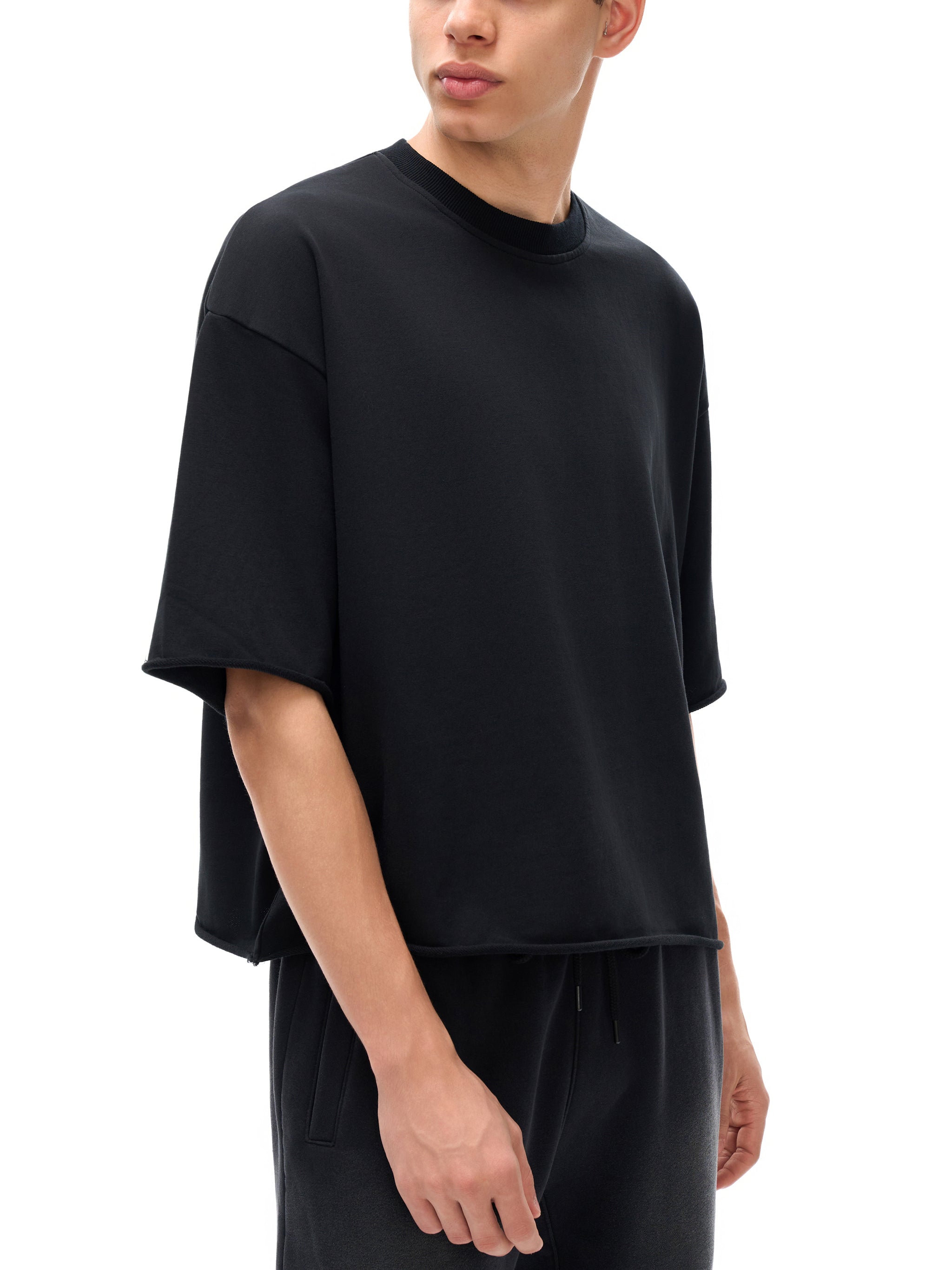 French Terry Raw Edge T-Shirt