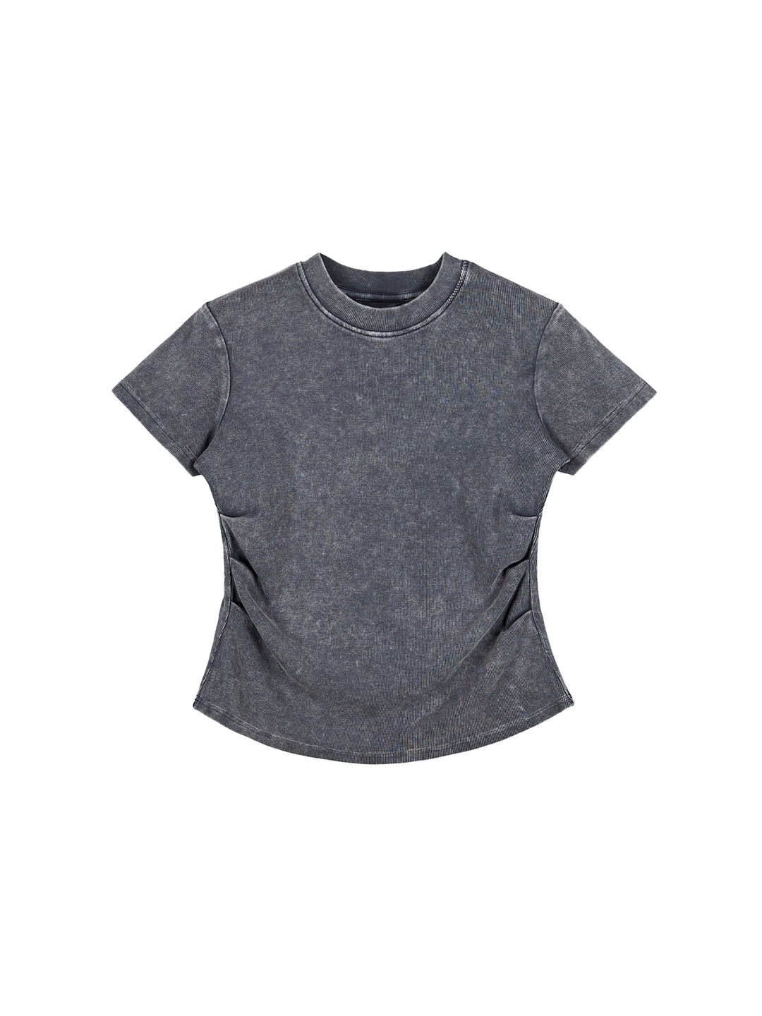 Vintaged-Wash Bodycon Cotton T-Shirt