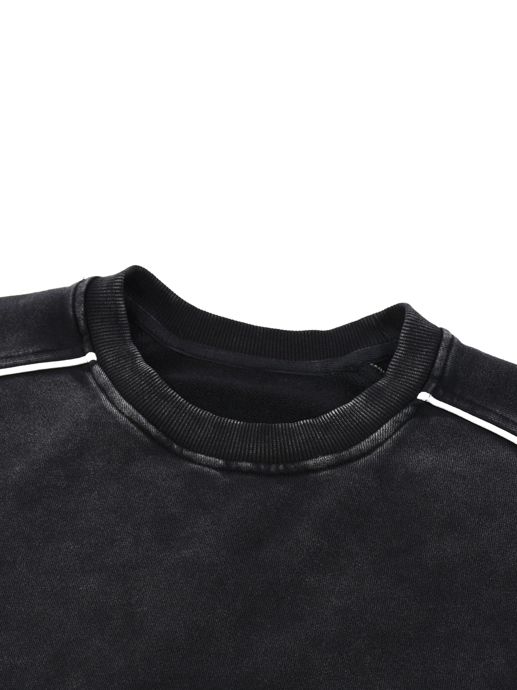 Mineral Wash Piping Raw Hem Sweatshirt