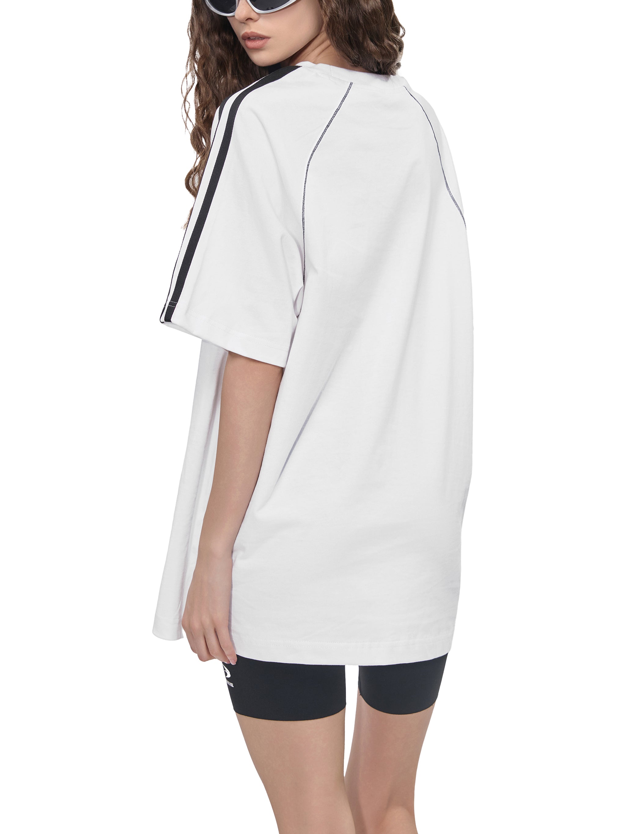 Striped Contrast Stitch T-Shirt
