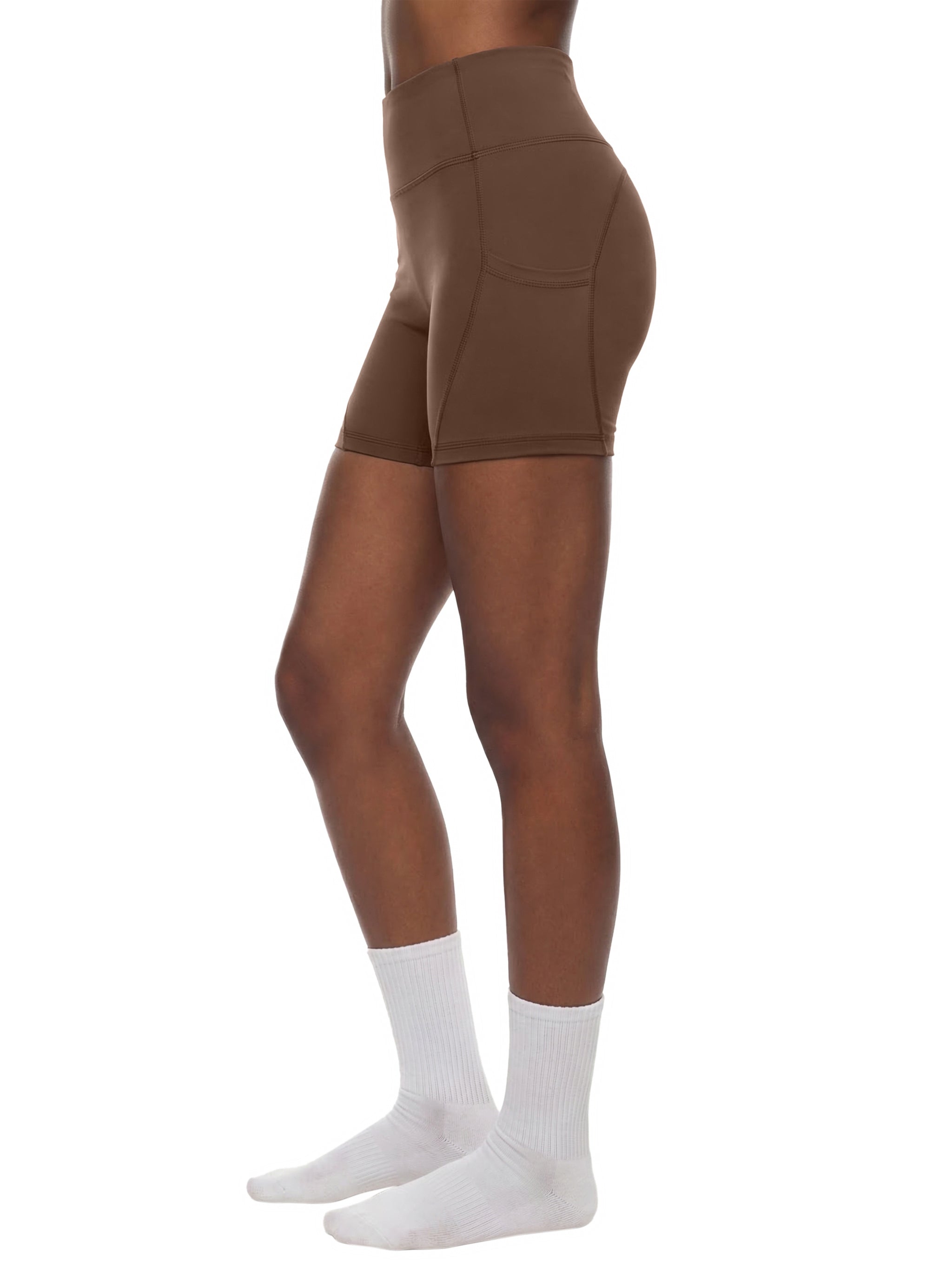 Women's High-Waisted Pocket Biker Shorts