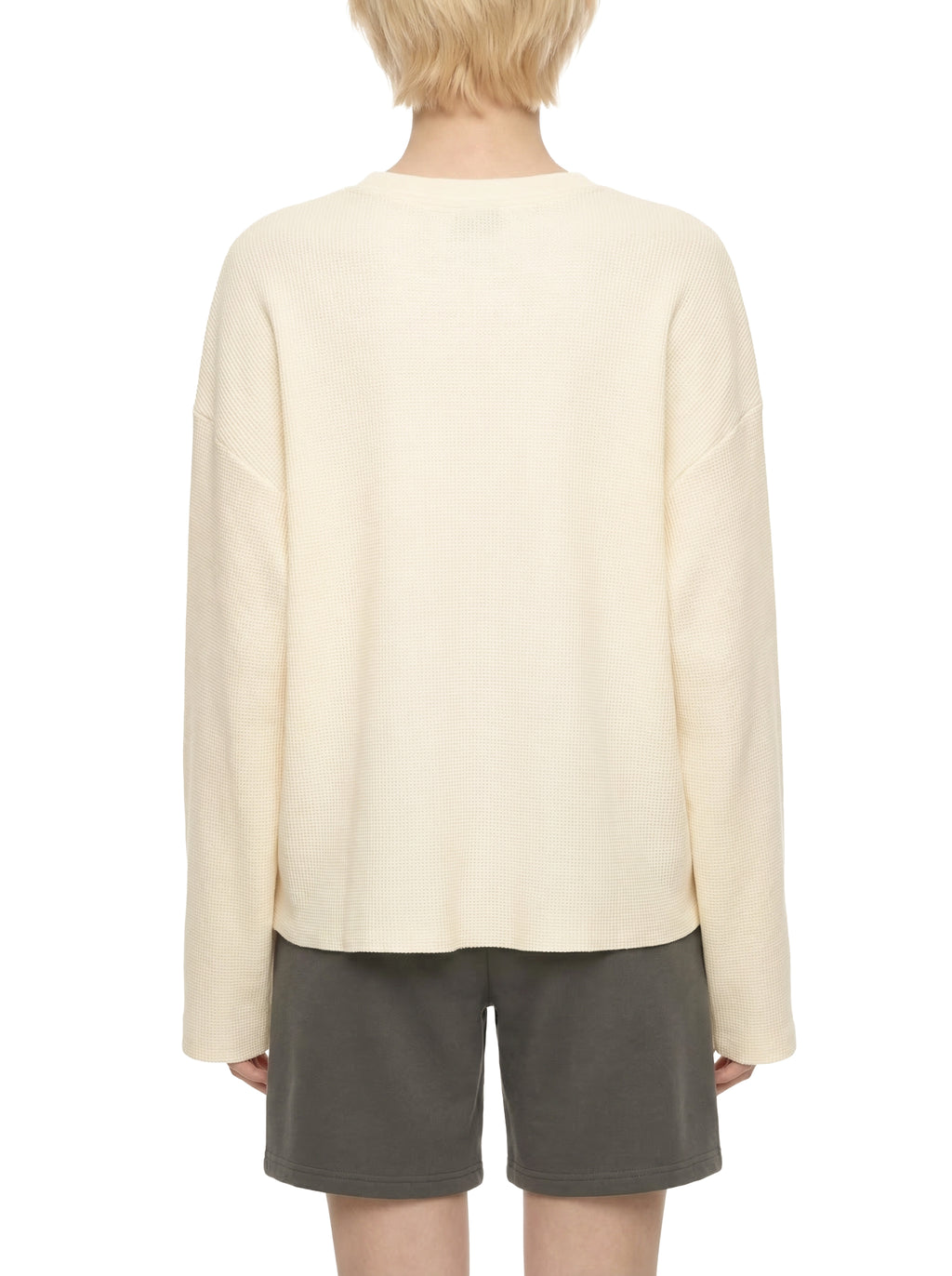 Unisex Waffle Raw Edge T-Shirt