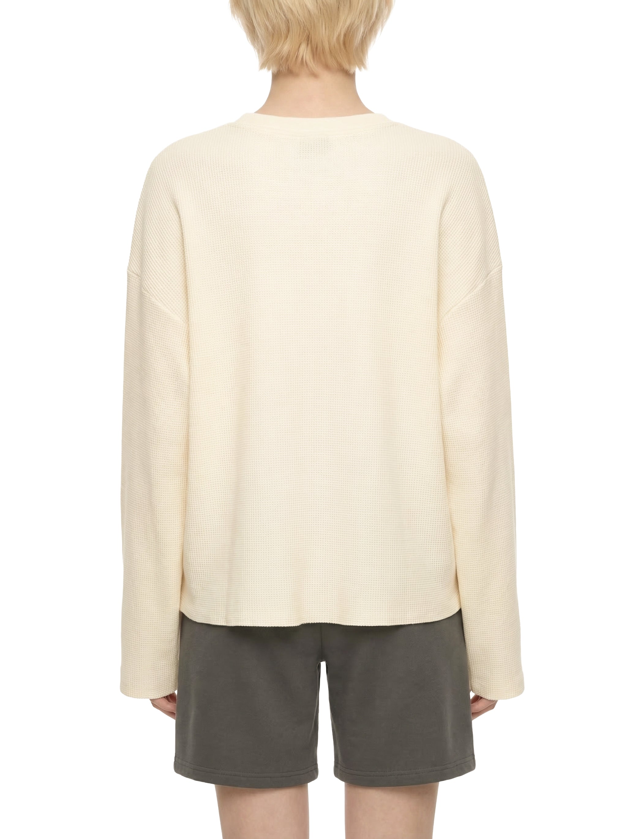 Unisex Waffle Raw Edge T-Shirt