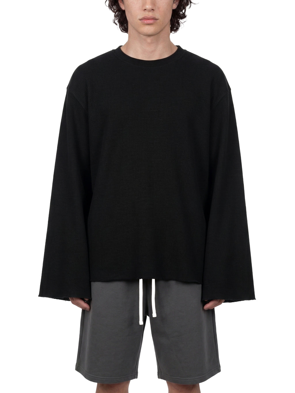 Unisex Waffle Raw Edge T-Shirt