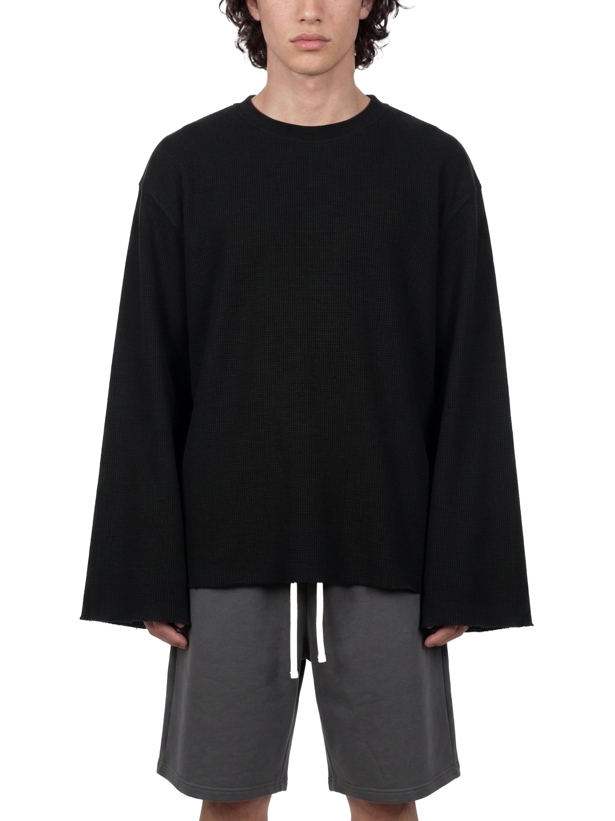 Unisex Waffle Raw Edge T-Shirt