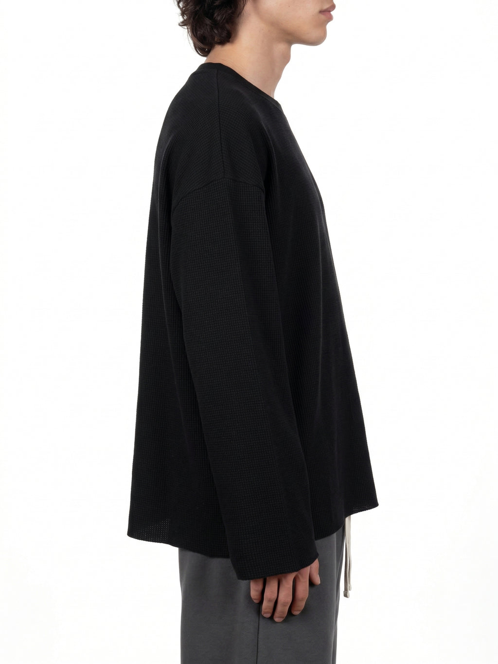 Unisex Waffle Raw Edge T-Shirt