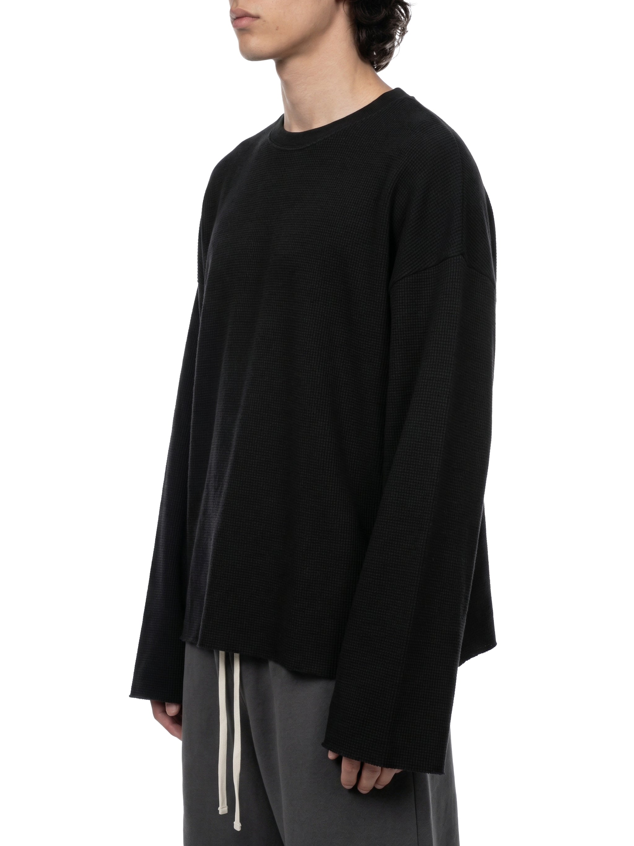 Unisex Waffle Raw Edge T-Shirt