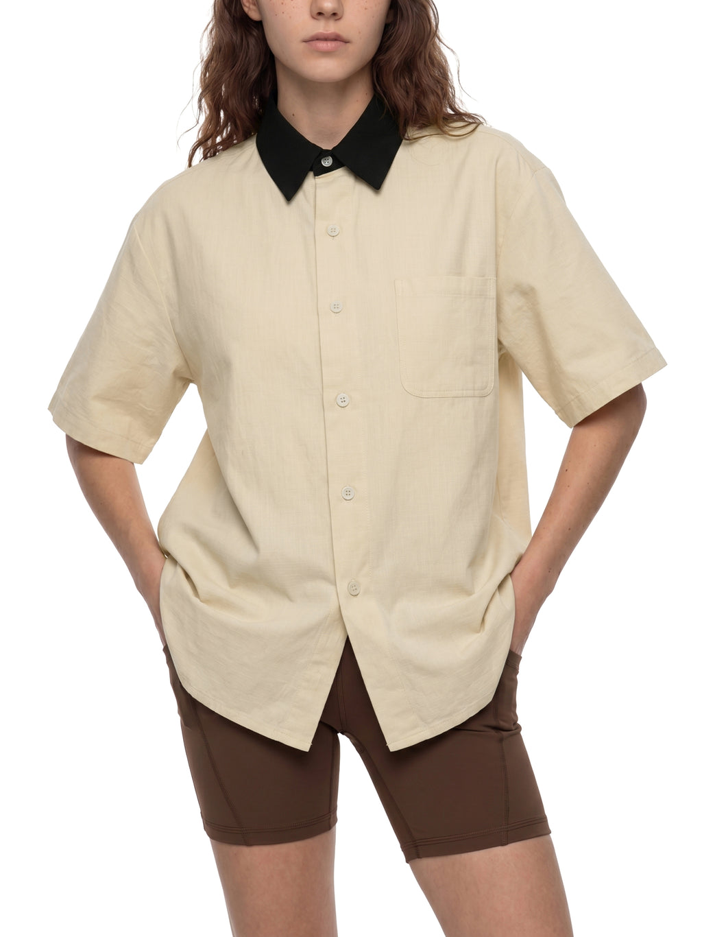 Unisex Color Block Short Sleeve Shirt
