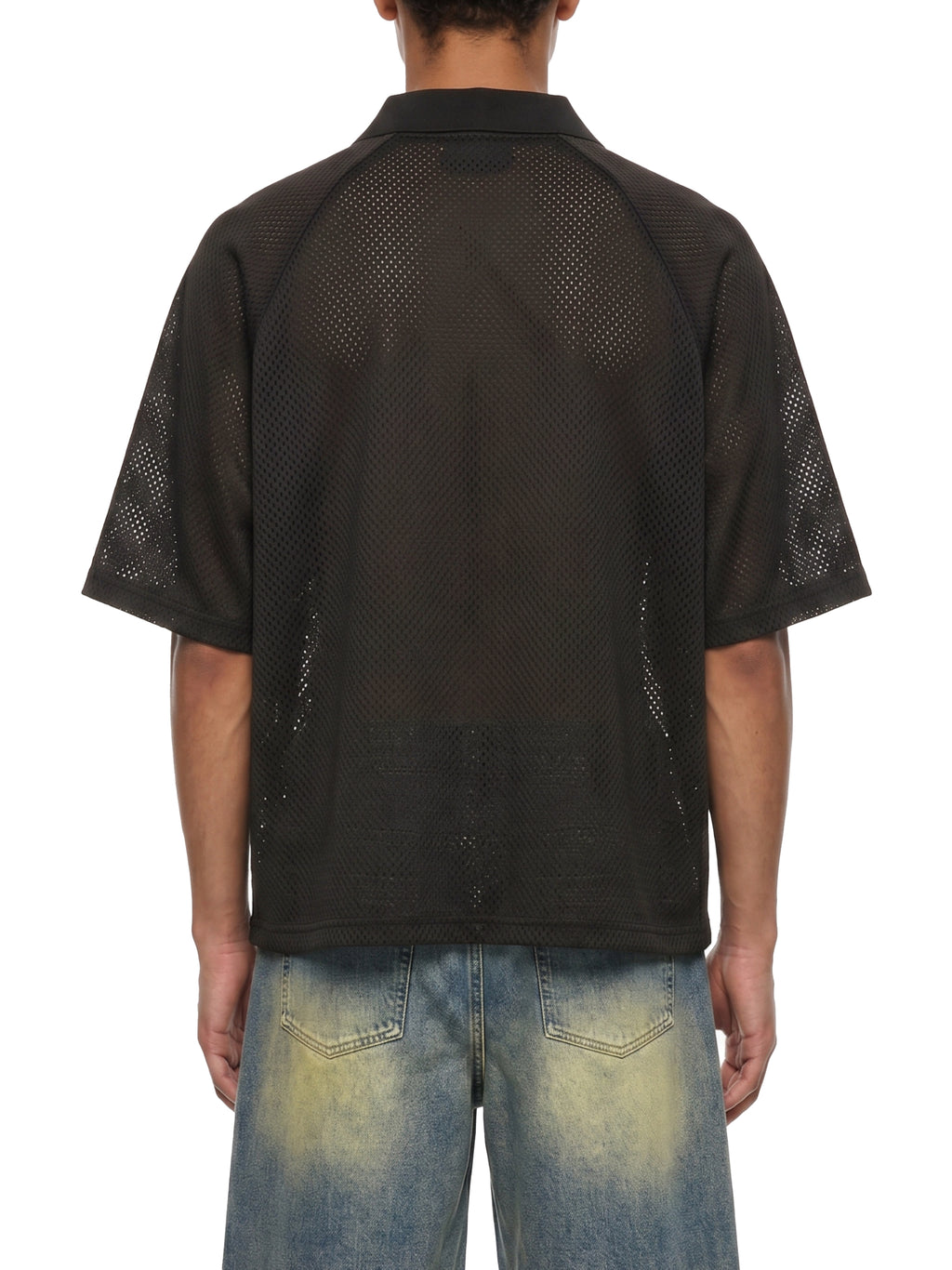 Unisex Striped Mesh Boxy Soccer Jersey