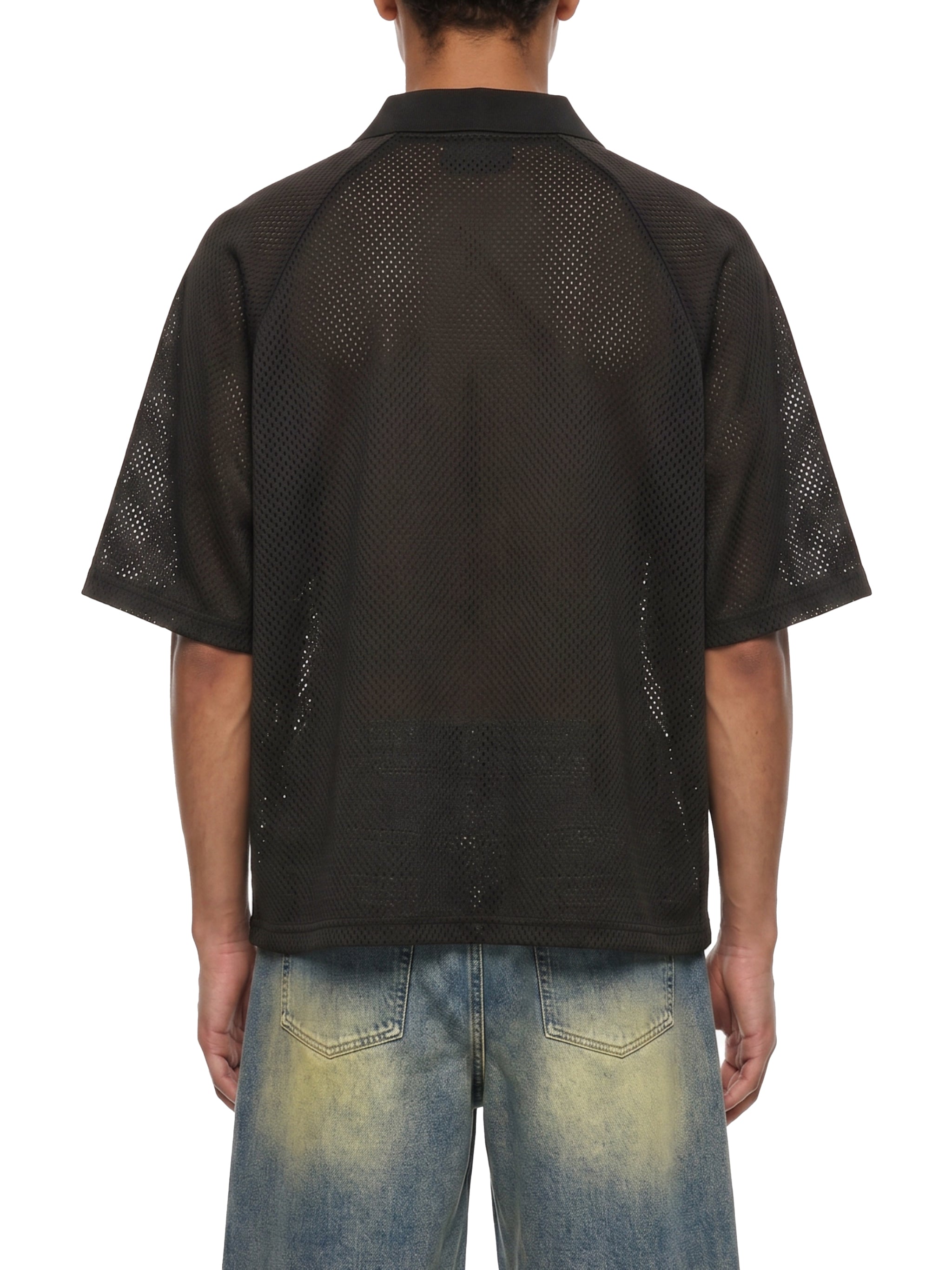 Unisex Striped Mesh Boxy Soccer Jersey