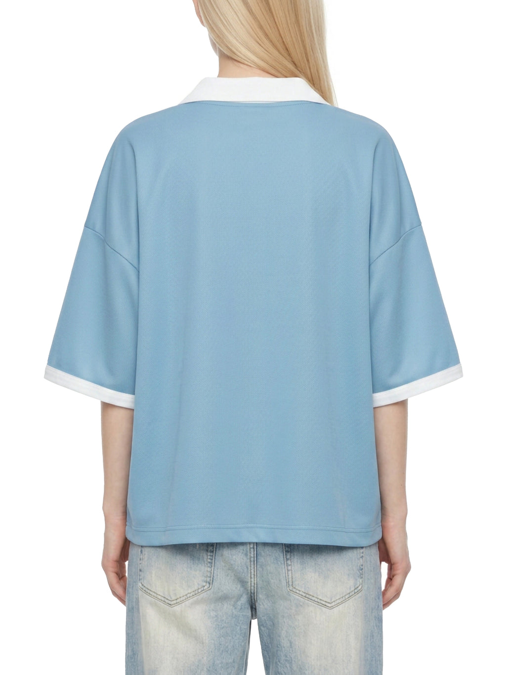 Unisex Collared Piping Boxy Soccer Jersey