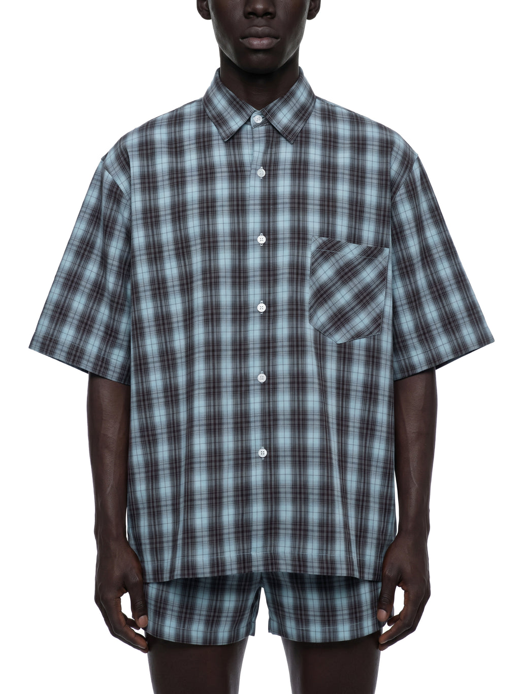 Unisex Boxy Plaid Short Sleeve Shirt