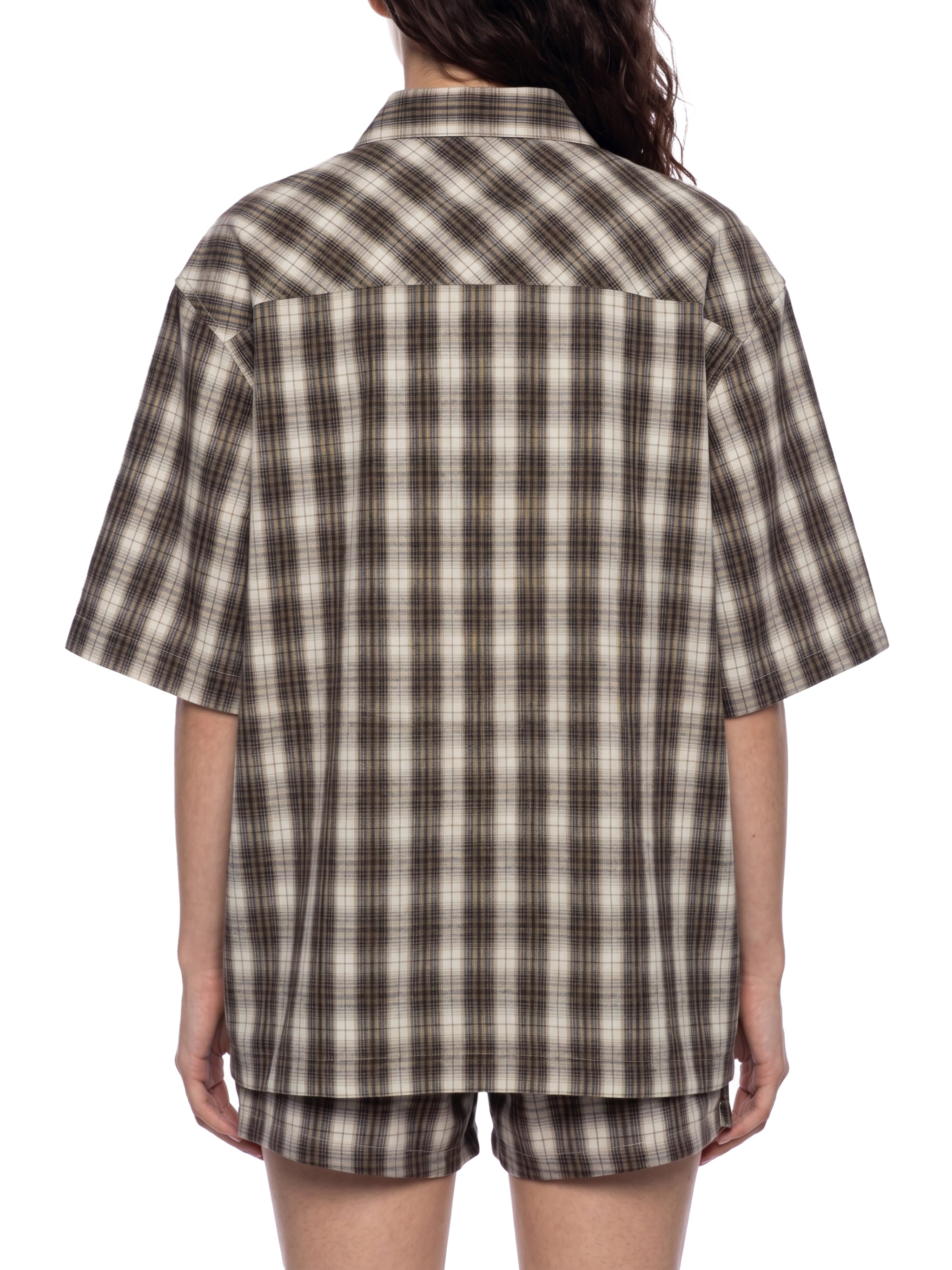 Unisex Boxy Plaid Short Sleeve Shirt