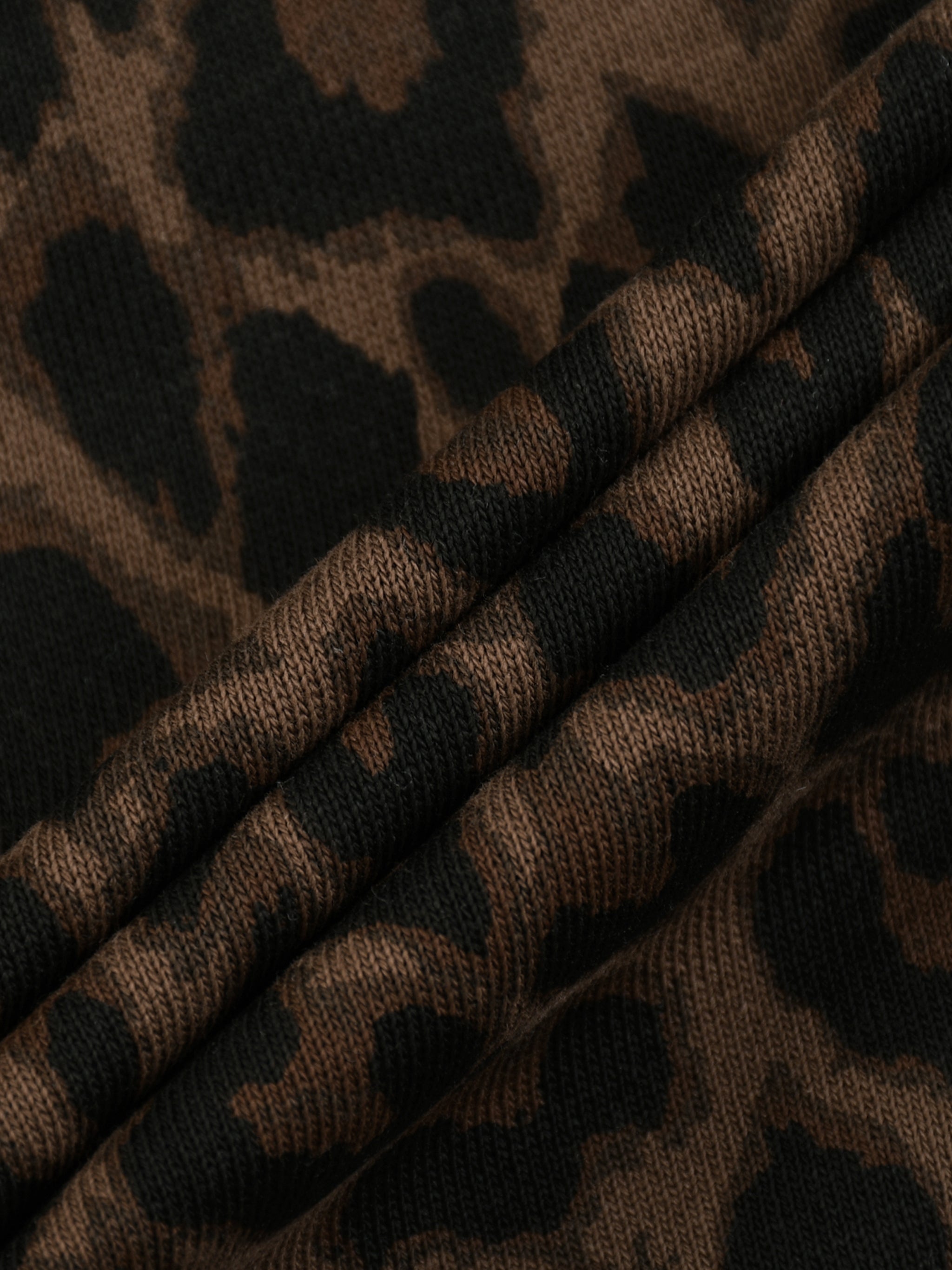 Unisex Heavyweight Leopard Drawstring Shorts