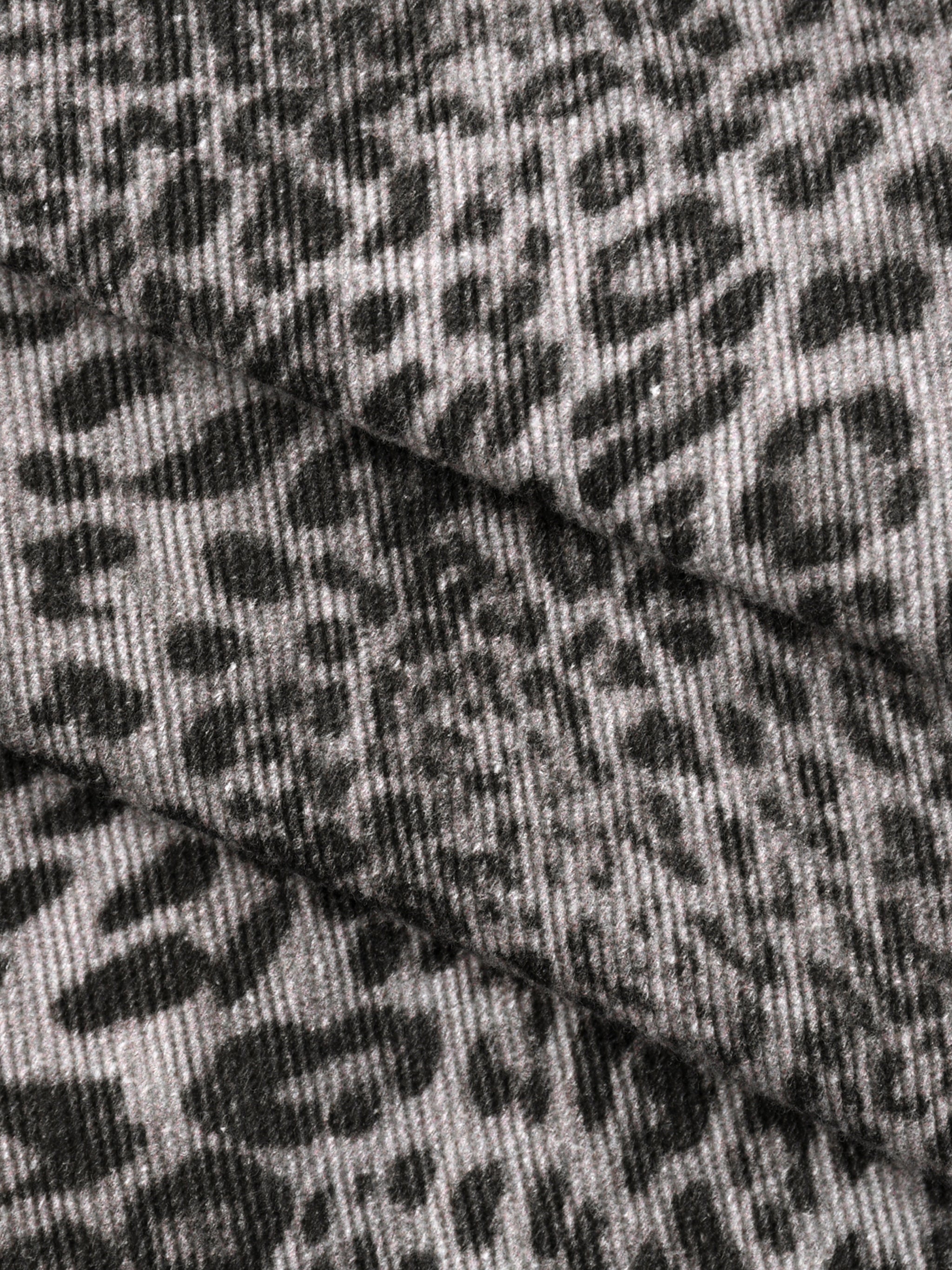 Unisex Vintage Wash Leopard Wide Leg Jeans