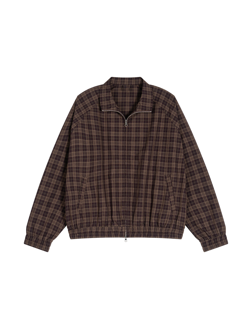 Unisex Plaid Full-Zip Track Jacket