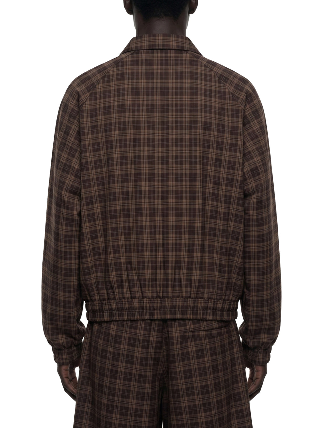 Unisex Plaid Full-Zip Track Jacket