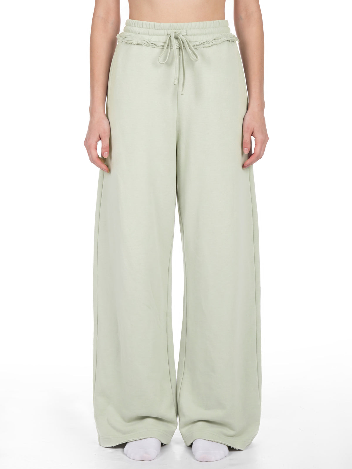 Women’s Wide Leg Raw Edge Sweatpants
