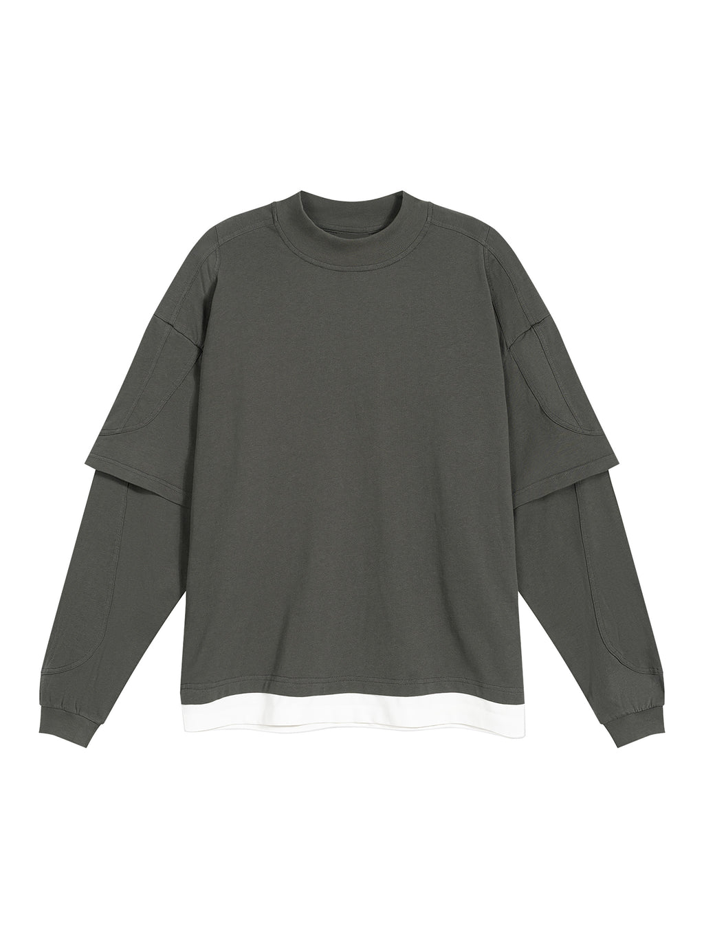 V Paneled Layer Color Block T-Shirt