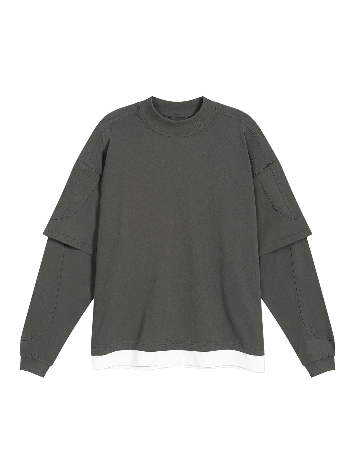 V Paneled Layer Color Block T-Shirt