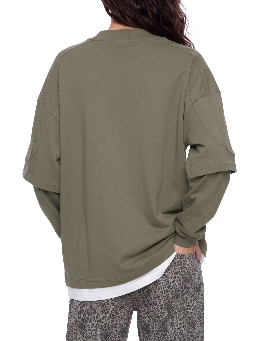 V Paneled Layer Color Block T-Shirt
