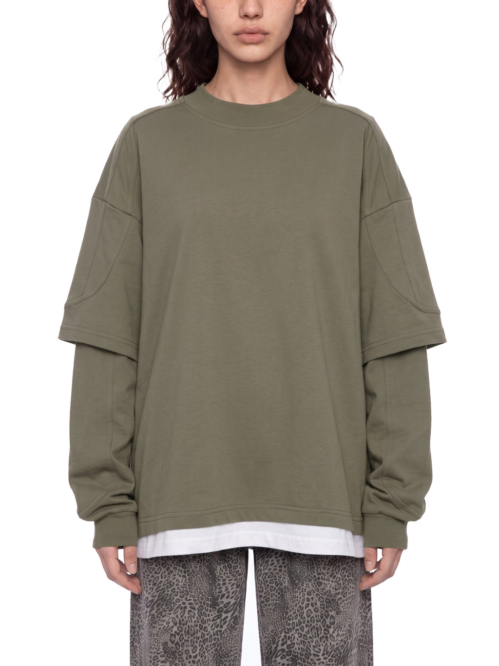 V Paneled Layer Color Block T-Shirt