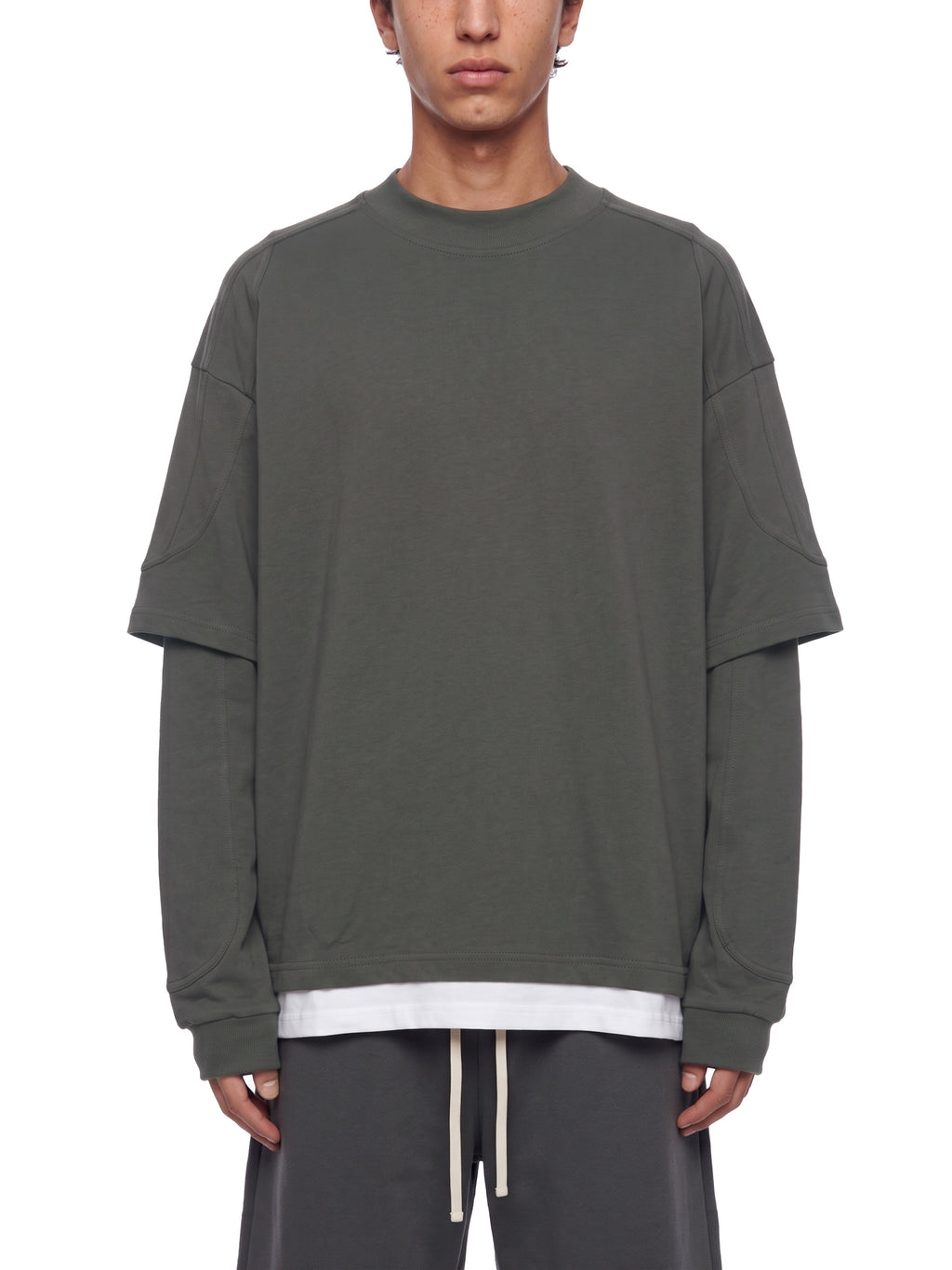 V Paneled Layer Color Block T-Shirt