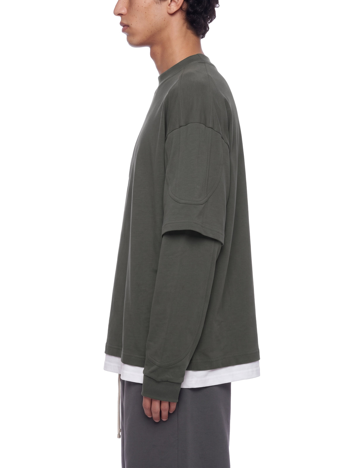 V Paneled Layer Color Block T-Shirt