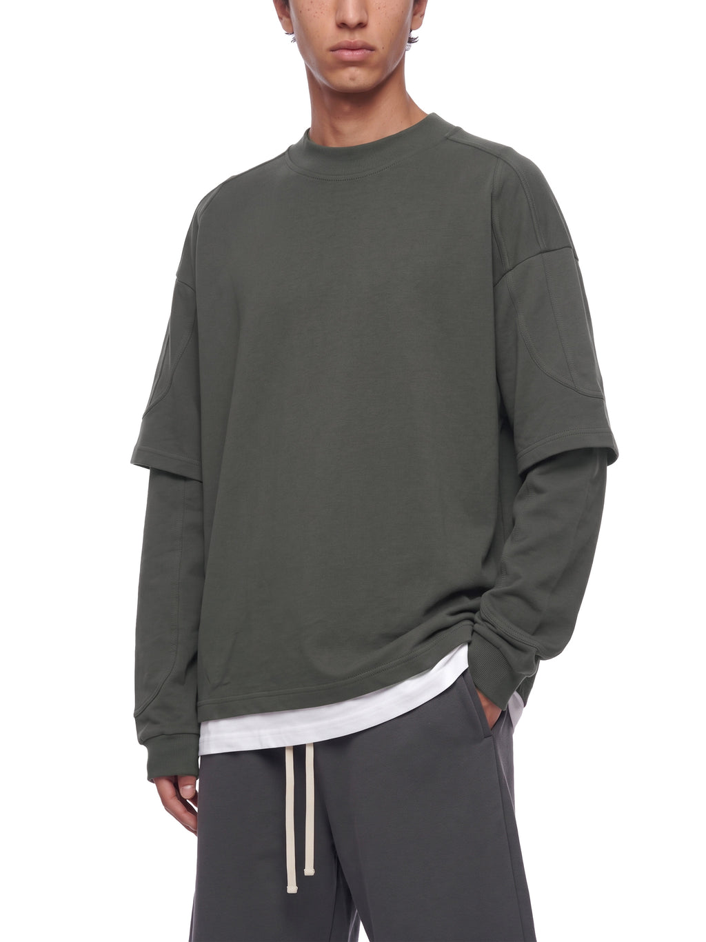 V Paneled Layer Color Block T-Shirt