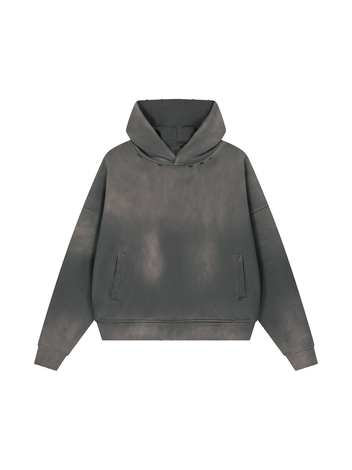 Unisex Sunfade Distressed Boxy Hoodie
