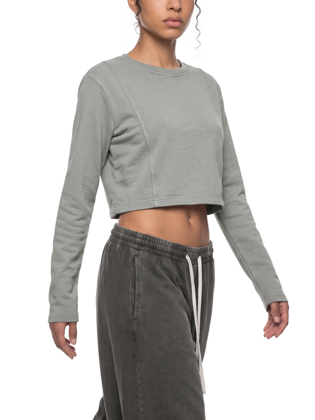 Women's Mineral Wash Crop Sweatshirt