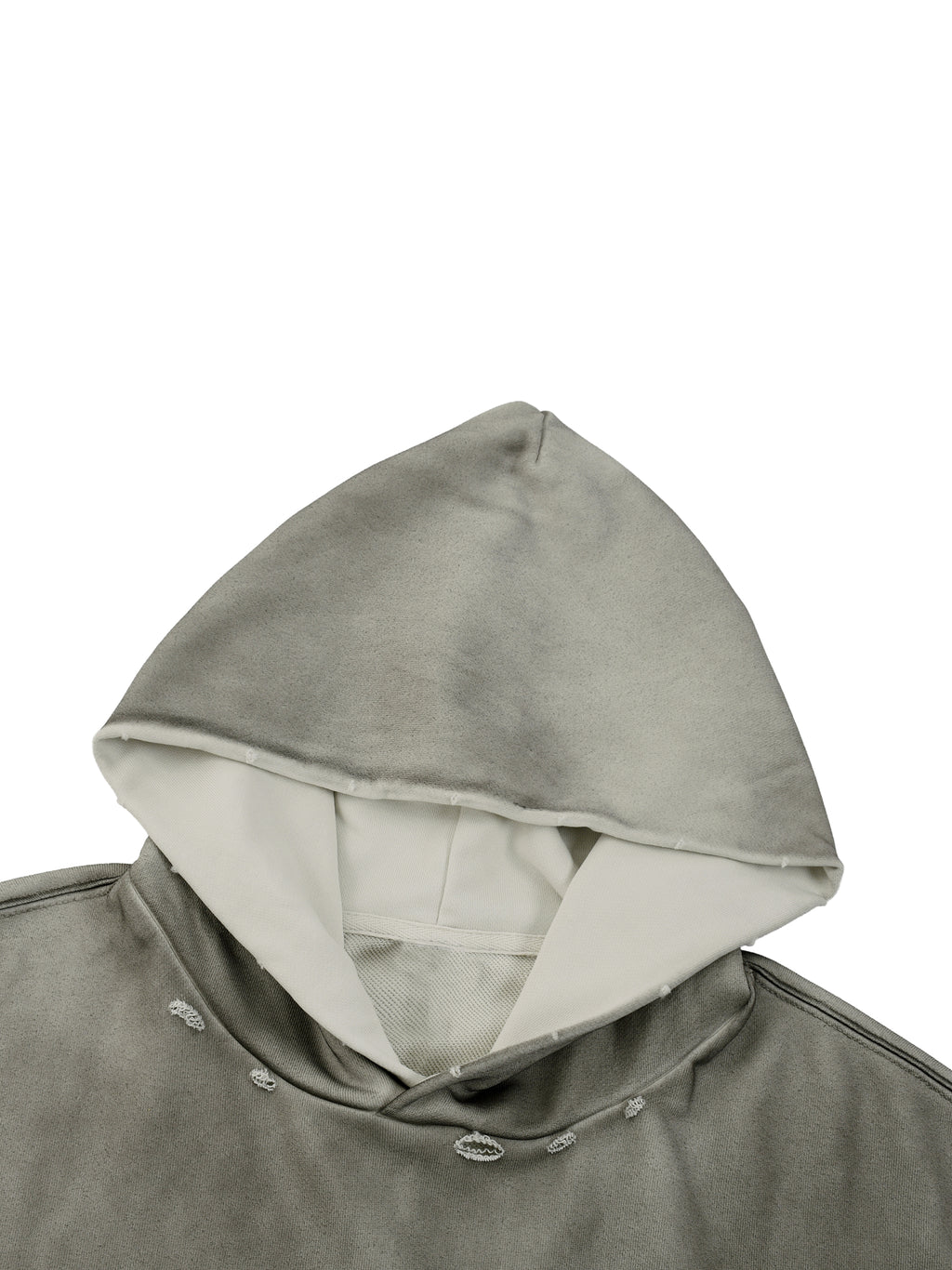 Unisex Sunfade Distressed Boxy Hoodie