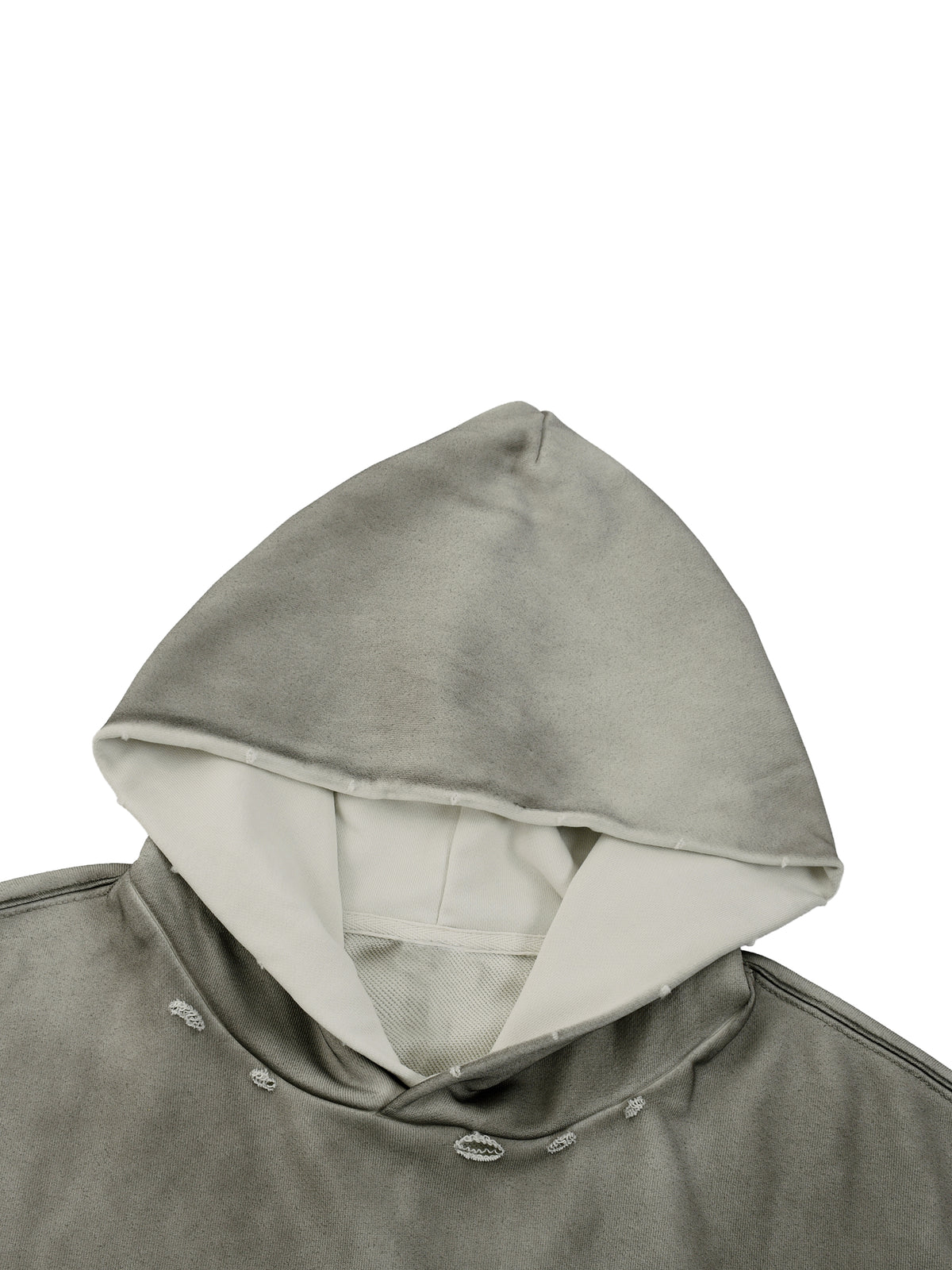 Unisex Sunfade Distressed Boxy Hoodie